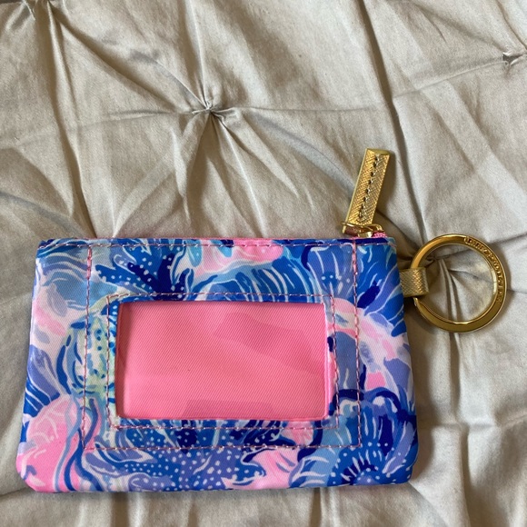 Lilly pulitzer wallet coin purse with keychain attachment - Picture 3 of 4
